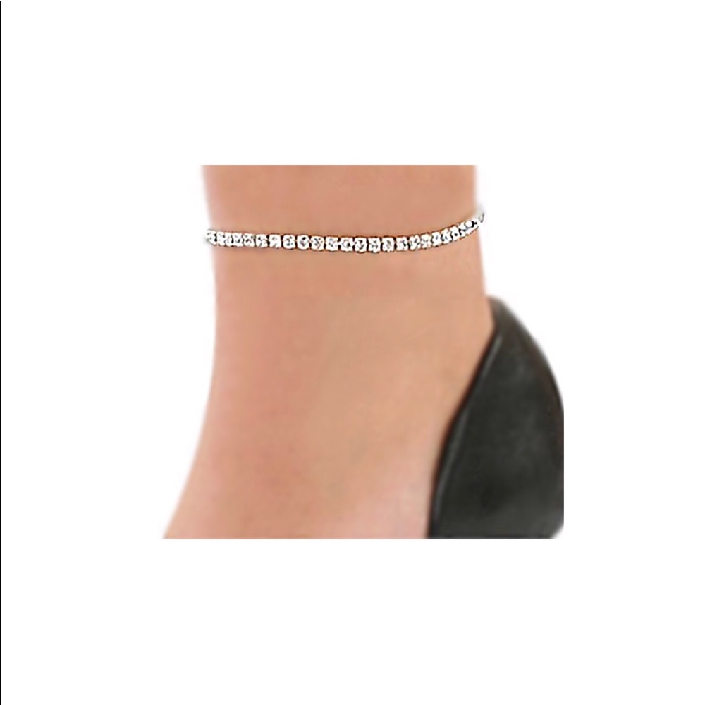 Anklet Crystal 1-Layer Stretch. - Picture 2 of 8